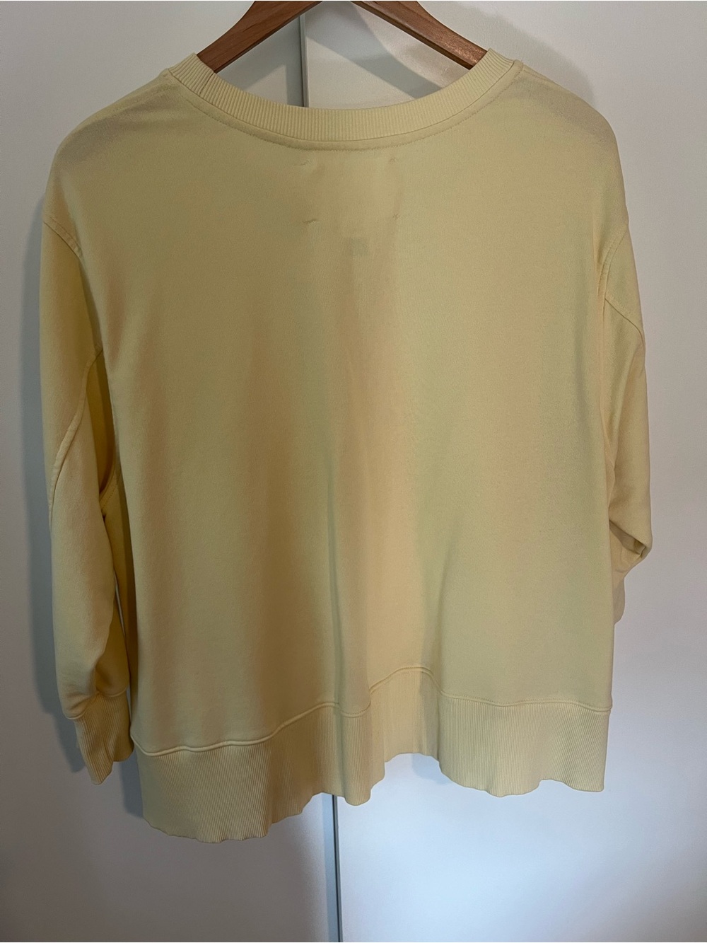 Butter Yellow Crewneck Sweatshirt 1X Plus - Picture 4 of 5